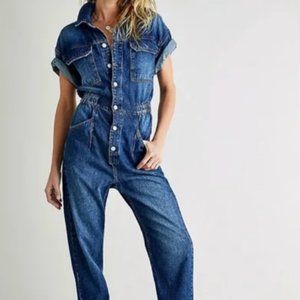 The Free People Marci Coverall Denim Jumpsuit